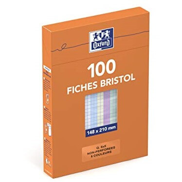 fiches bristol couleurs